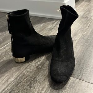 Zara velvet boots